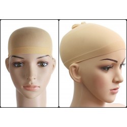 Beżowy wig cap - rajstopka